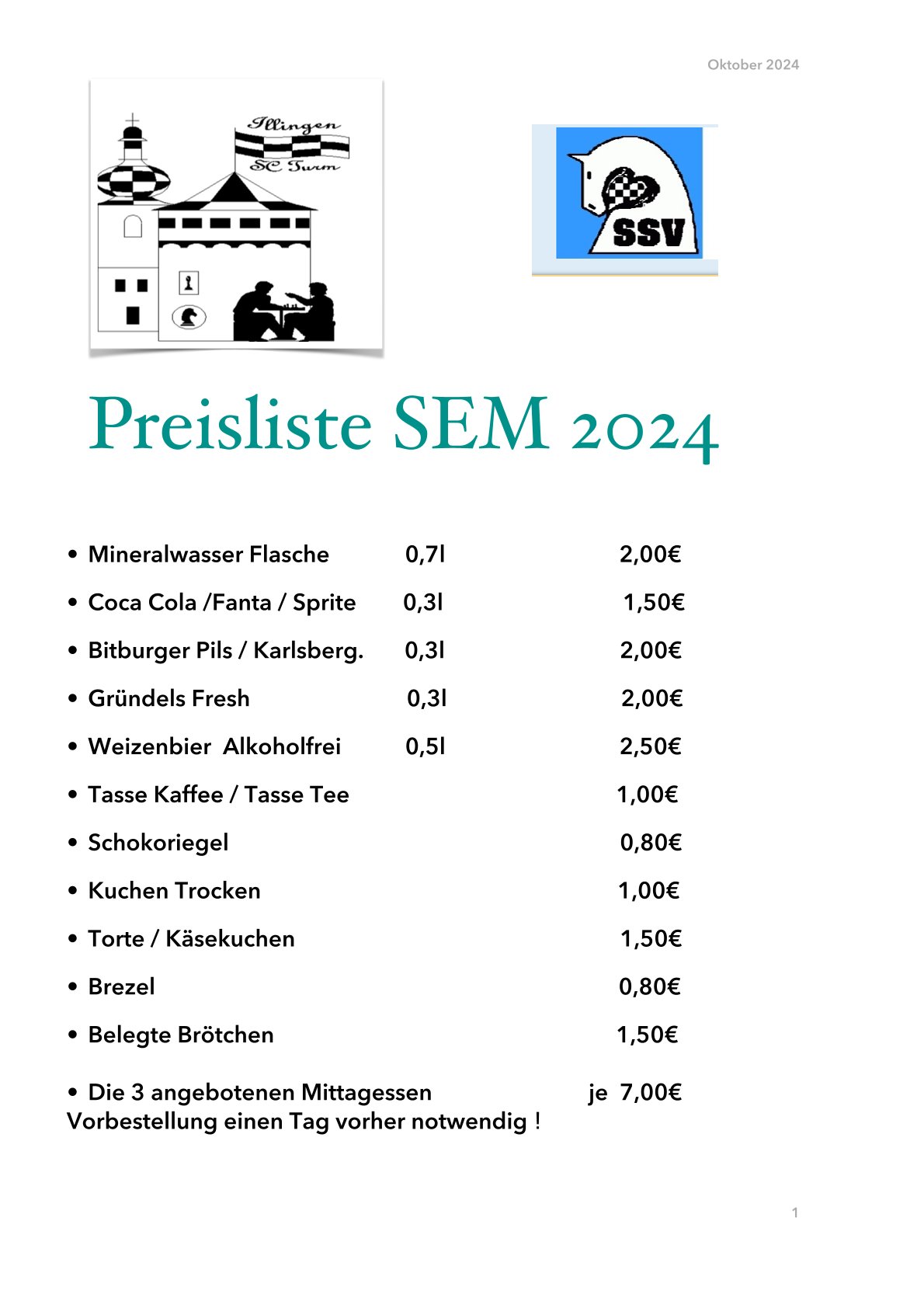 Preisliste